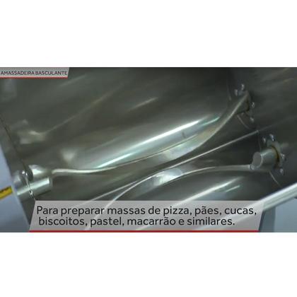 Imagem de Masseira de Pão Massa Pizza Industrial Basculante 25 kg Semi Rápida Gpaniz AM 25