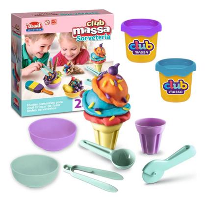 Imagem de Massinha Club Massa Mini Sorveteria Divertida 7 Peças