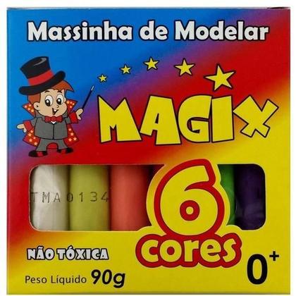 Imagem de Massinha De Modelar 90G Magix 6 Cores /Kit Com 12 Unidades
