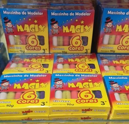 Imagem de Massinha De Modelar 90G Magix 6 Cores /Kit Com 12 Unidades
