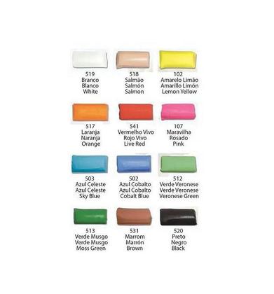 Imagem de Massinha de Modelar ACRILEX 12 Cores 180g Soft Não tóxica