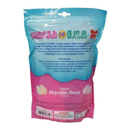 Imagem de Massinha de Modelar de E.V.A Coleção Algodão Doce 10 Cores Patéis 250g - MAKE+