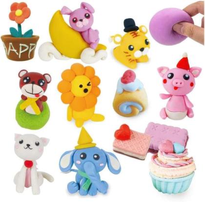 Imagem de Massinha de Modelar EVA Pula e Molda 7 Cores Sortidas - Princesas