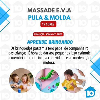 Imagem de Massinha de modelar eva pula e molda dinossauro 15 cores