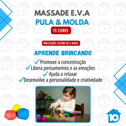 Imagem de Massinha de modelar eva pula e molda dinossauro 15 cores