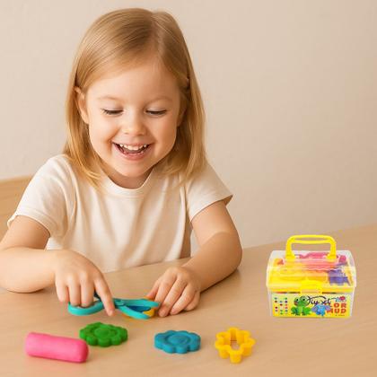 Imagem de Massinha de Modelar Infantil Maleta 12 Massas 6 Acessórios
