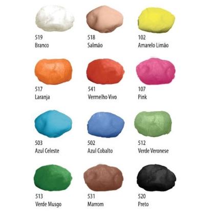 Imagem de Massinha de Modelar Macia Soft Conjunto 12Cores 180g Acrilex