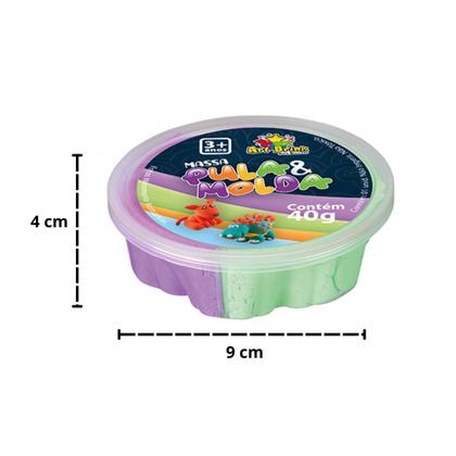 Imagem de Massinha de Modelar Pula e Molda 40g Colorida Brinquedo