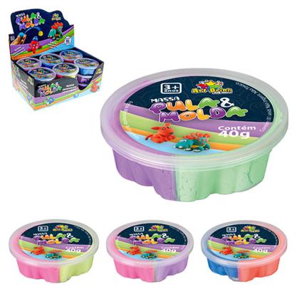 Imagem de Massinha de Modelar Pula e Molda 40g Colorida Brinquedo