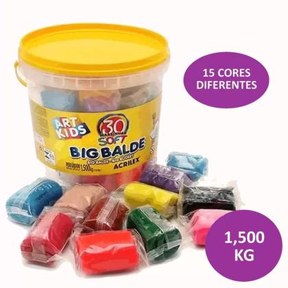 Imagem de Massinha De Modelar Soft Big Balde Acrilex