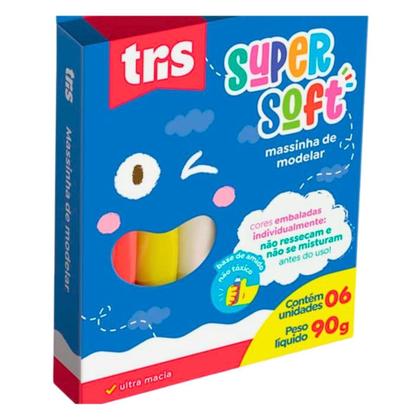 Imagem de Massinha De Modelar Supersoft 90G Conjunto Com 6 - Tris