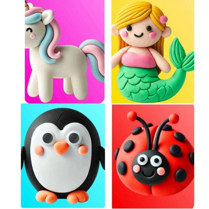 Imagem de Massinha Estilo Biscuit Molda Crie e Modele Arte Facilidade