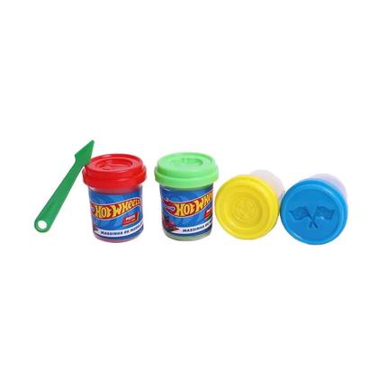 Imagem de Massinha fun hot wheels 4 potes 56g