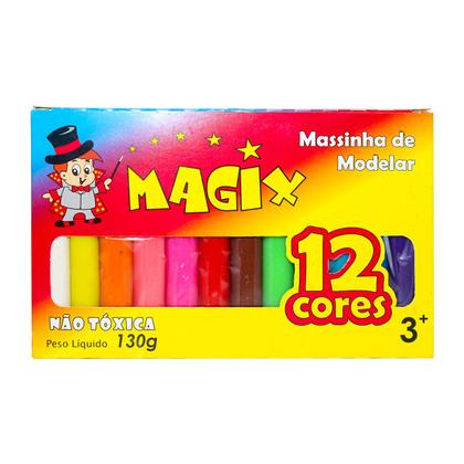 Imagem de Massinha Para Modelar Atóxica 12 Cores Magix 130g
