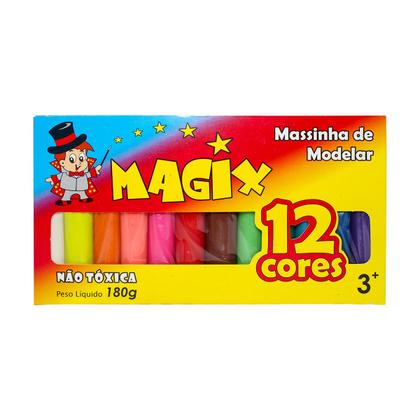 Imagem de Massinha Para Modelar Atóxica 12 Cores Magix 180g
