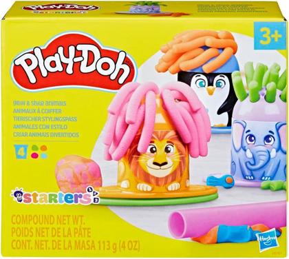 Imagem de Massinha Play Doh Conjunto Animais Estilosos 4 potes