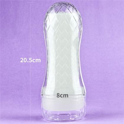 Imagem de Masturbador Masculino Lanterna Brilha no Escuro Lumino Play Ribbed Transparente - Lovetoy 