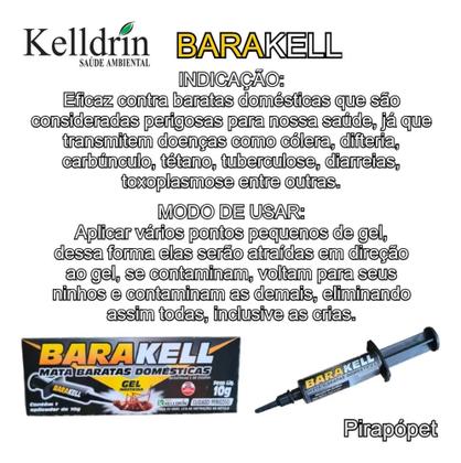 Imagem de Mata Baratas Barakell Gel Seringa 10g Kit C/ 3