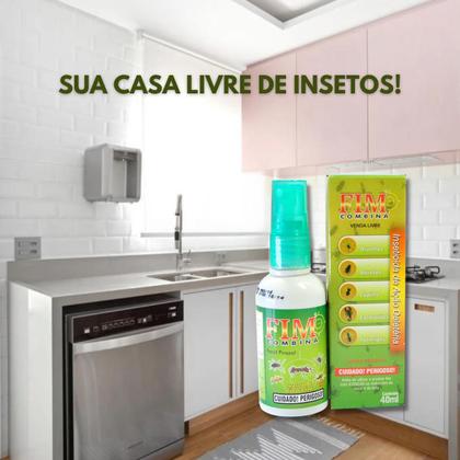 Imagem de Mata Cupim Formiga Barata Kit Spray 3 UN Fim Combina 40ml