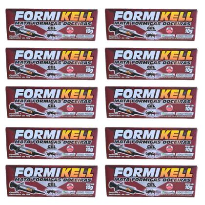 Imagem de Mata Formiga Formikell Gel Seringa Kelldrin 10g Kit c/ 10