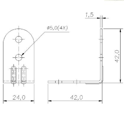 Imagem de Mata Junta Para Case MJ - 2 Pequeno Zincado Metal Fecho