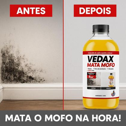 Imagem de Mata Mofo Não Volta Anti Elimina Parede Teto Piso 1L Telha Armário Madeira Bolor Mactra Spray