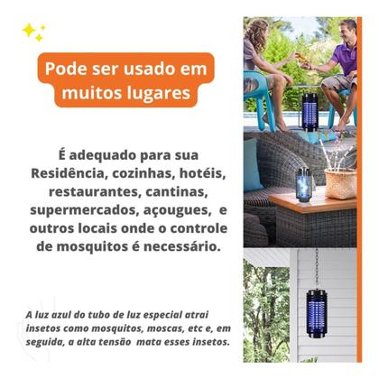 Imagem de Mata Mosquito Insetos Armadilha Elétrica Usb Repelente Com Luz Led UV