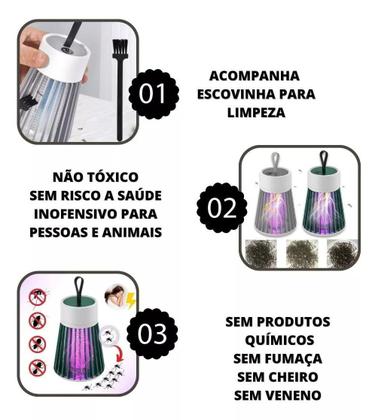 Imagem de Mata Mosquito Silencioso: Armadilha LED UV Repelente Eletrônico