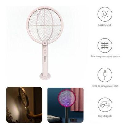 Imagem de Mata Mosquitos 2 Em 1 Com Iluminaçao Roxa Usb - DP Led