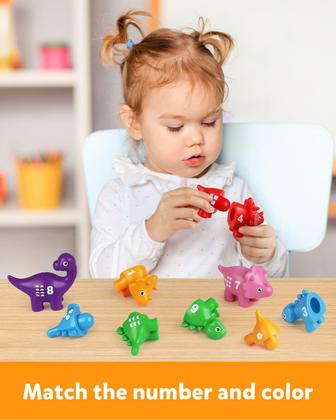 Imagem de Matching Game Coogam Numbers 10 unidades de dinossauro de 2 a 4 anos