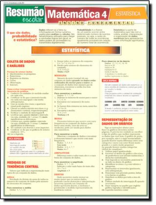 Imagem de Matematica 4 - Estatistica - RESUMAO