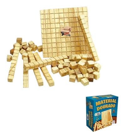 Material Dourado Para Aprender Matematica 74 Peças Madeira - Rafabox Imagem de Material Dourado Para Aprender Matematica 74 Peças Madeira