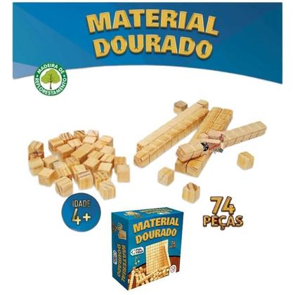 Material Dourado Para Aprender Matematica 74 Peças Madeira - Rafabox Imagem de Material Dourado Para Aprender Matematica 74 Peças Madeira