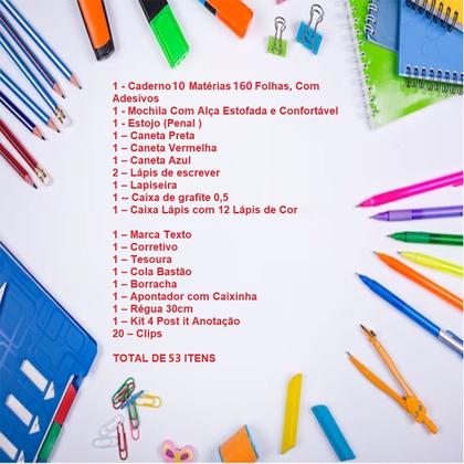 Imagem de Material Escolar Completo Unissex Ensin Fundamental Medio Promo