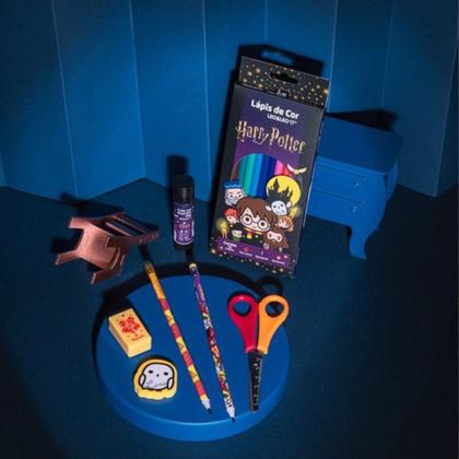 Imagem de Material Escolar Papelaria Kit Infantil Harry Potter 18 Pçs