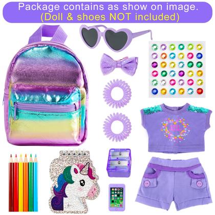 Imagem de Material escolar Playset 18INDC, boneca feminina de 18 polegadas com acessórios