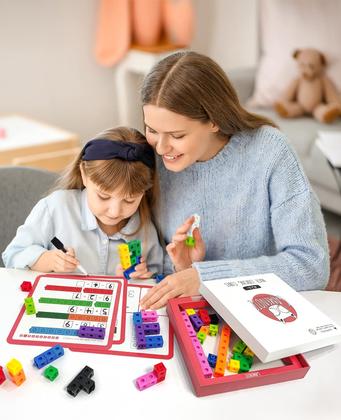 Imagem de Math Cubes Manipulatives GAMENOTE Number Counting Kids 4-8y