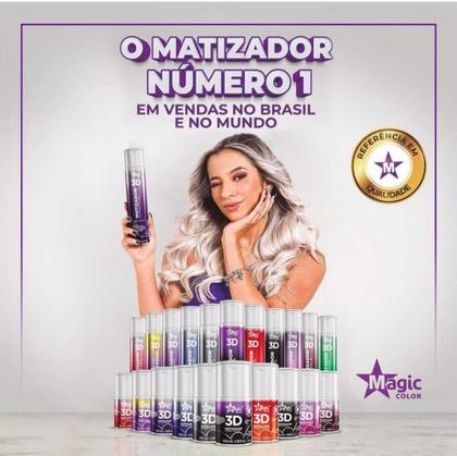 Imagem de Matizador 3D Magic Color Platinum Branco efeito platinado 100ml