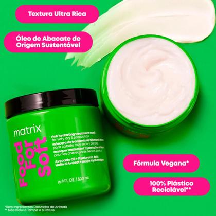 Imagem de Matrix Food For Soft Kit Shampoo 300ml + Condicionador 300ml + Máscara 500ml