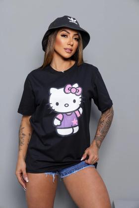 Imagem de Max T-shirt Feminina Hello Kitty Camisetão Algodão