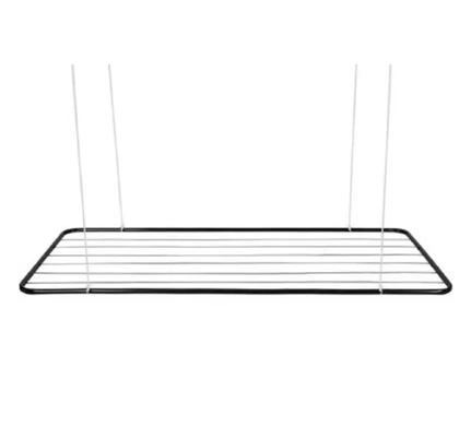 Imagem de MAXEB Varal de TETO Aço PRETO 90cm x 56cm 13kg Resistente