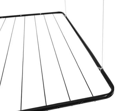 Imagem de MAXEB Varal de TETO Aço PRETO 90cm x 56cm 13kg Resistente