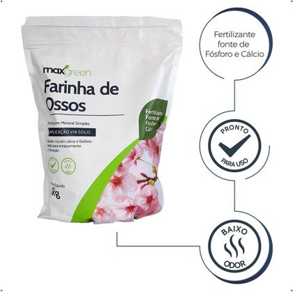Imagem de Maxgreen Farinha de Ossos 1 Kg - Adubo Mineral