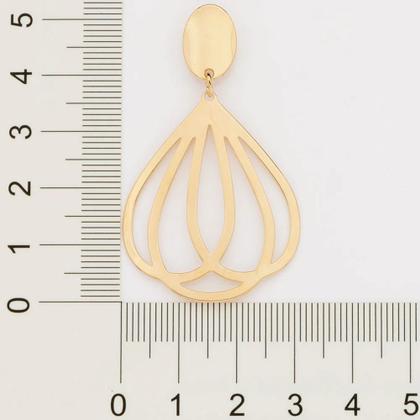 Imagem de Maxi Brincos Rommanel Banhado Ouro 18k Lindo