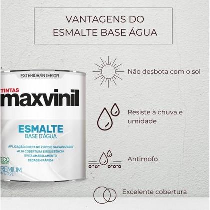 Imagem de MAXVINIL ESMALTE BASE AGUA 3,6L VARIAS Cores