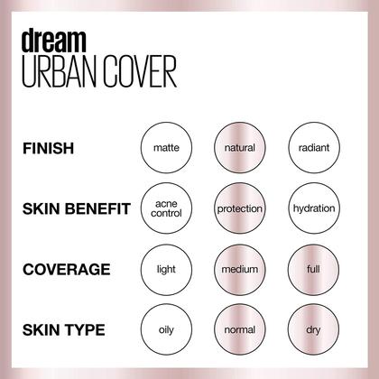 Imagem de Maybelline Dream Urban Cover Flawless Coverage Foundation Makeup, SPF 50, Truffle