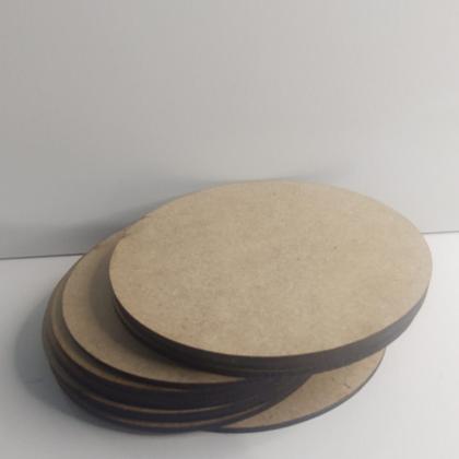 Imagem de Mdf Kit 100 Sousplats Redondo Cru Jogo Copos Mesa Mdf