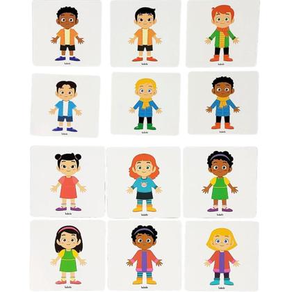 Imagem de ME VISTA TROCA TUDO Brinquedo Educativo Interativo para Vestir Figuras Desenvolve Coordenação e Criatividade