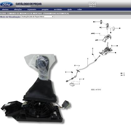 Imagem de Mecanismo Mudanca de Marcha Ford Edge 2011 a 2014 ( Trambulador ) ( Com Shift ) - Original Ford - GT4Z7210DB