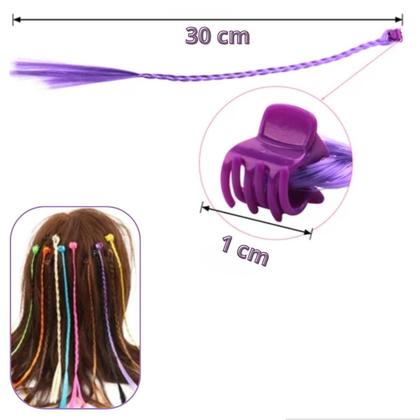 Imagem de Mecha De Cabelo Colorida e Xuxinha Aplique Tic Tac Kit 6 Un